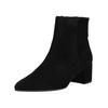 Stiefelette HÖGL "Högl Stiefelette Veloursleder", Damen, Gr. 40, schwarz, Veloursleder, casual, Schuhe