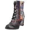 High-Heel-Stiefelette LAURA VITA "LAURA VITA Stiefelette Leder/Textil", Damen, Gr. 40, lila (violett), Leder, Textil, casual, Schuhe
