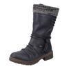 Stiefel RIEKER "Rieker Stiefel Lederimitat/Textil", Damen, Gr. 41, schwarz (schwarz, grau), Lederimitat, Textil, casual, Schuhe