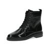 Schnürstiefelette CAPRICE "Caprice Stiefelette Leder", Damen, Gr. 40, schwarz, Leder, casual, Schuhe