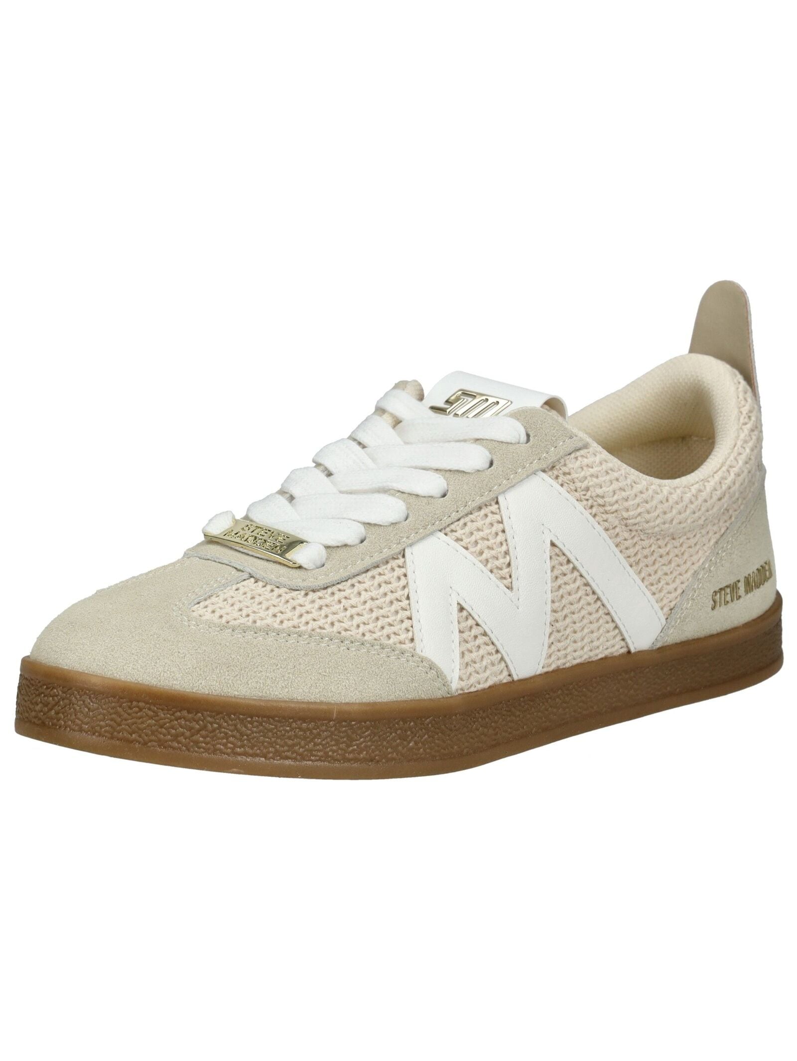 Sneaker STEVE MADDEN "STEVE MADDEN Sneaker Veloursleder/Textil", Damen, Gr. 39, natur, Textil, Veloursleder, Schuhe Sneaker