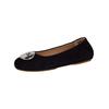 Ballerina PETER KAISER "Peter Kaiser Ballerinas Veloursleder", Damen, Gr. 38,5, blau (dunkelblau), Veloursleder, casual, Schuhe