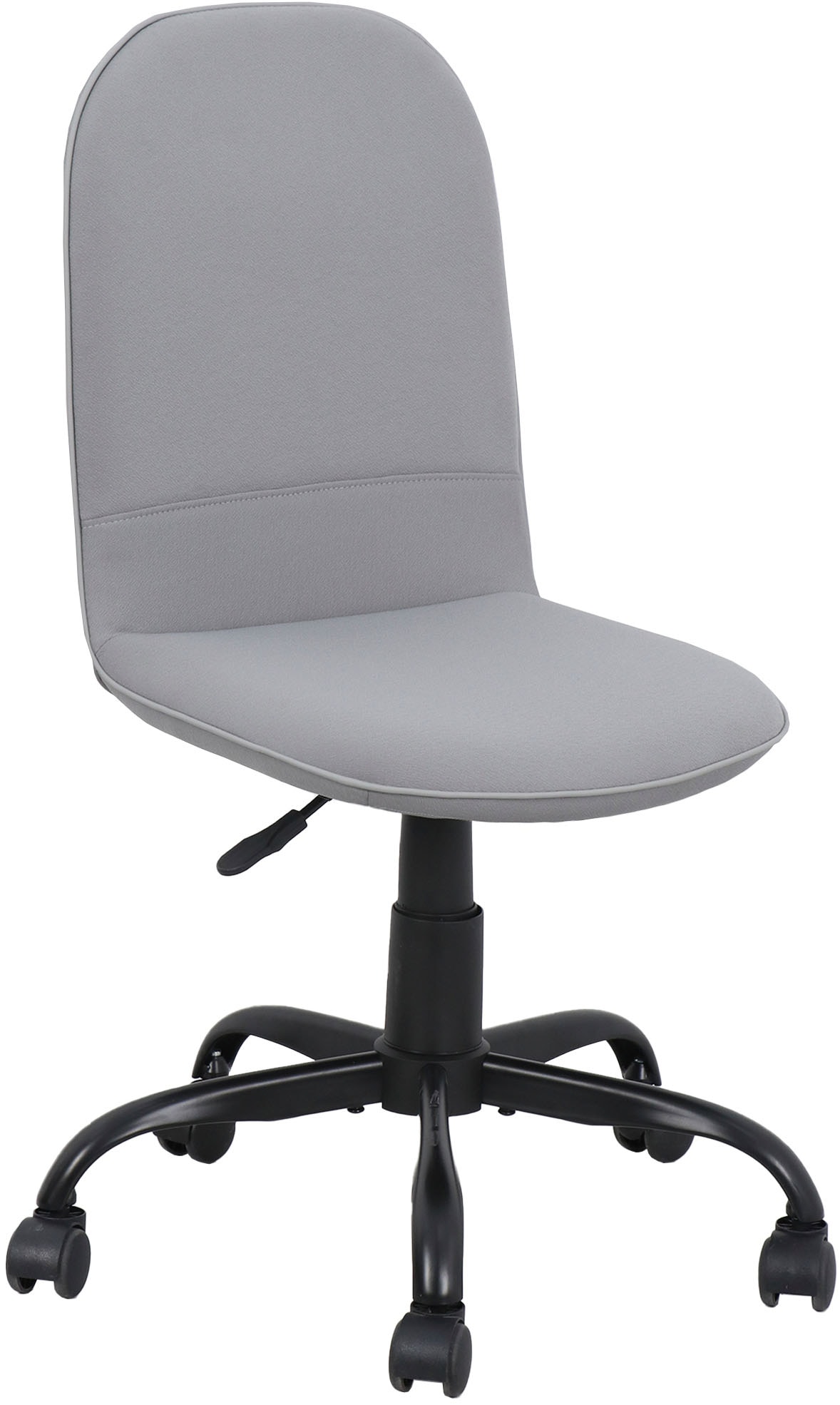 Bürostuhl BYLIVING "Trolly", grau, schwarz, B:42cm H:95cm T:54cm, Metall, Polyester, Stühle, moderner Kinderstuhl / Drehstuhl, clever zusammenklappbar Image