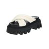 Pantolette BUFFALO "Buffalo Pantoletten Lederimitat", Damen, Gr. 40, weiß, Lederimitat, casual, Schuhe