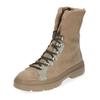Schnürstiefelette PAUL GREEN "Paul Green Stiefelette Nubukleder", Damen, Gr. 39, beige, Nubukleder, casual, Schuhe