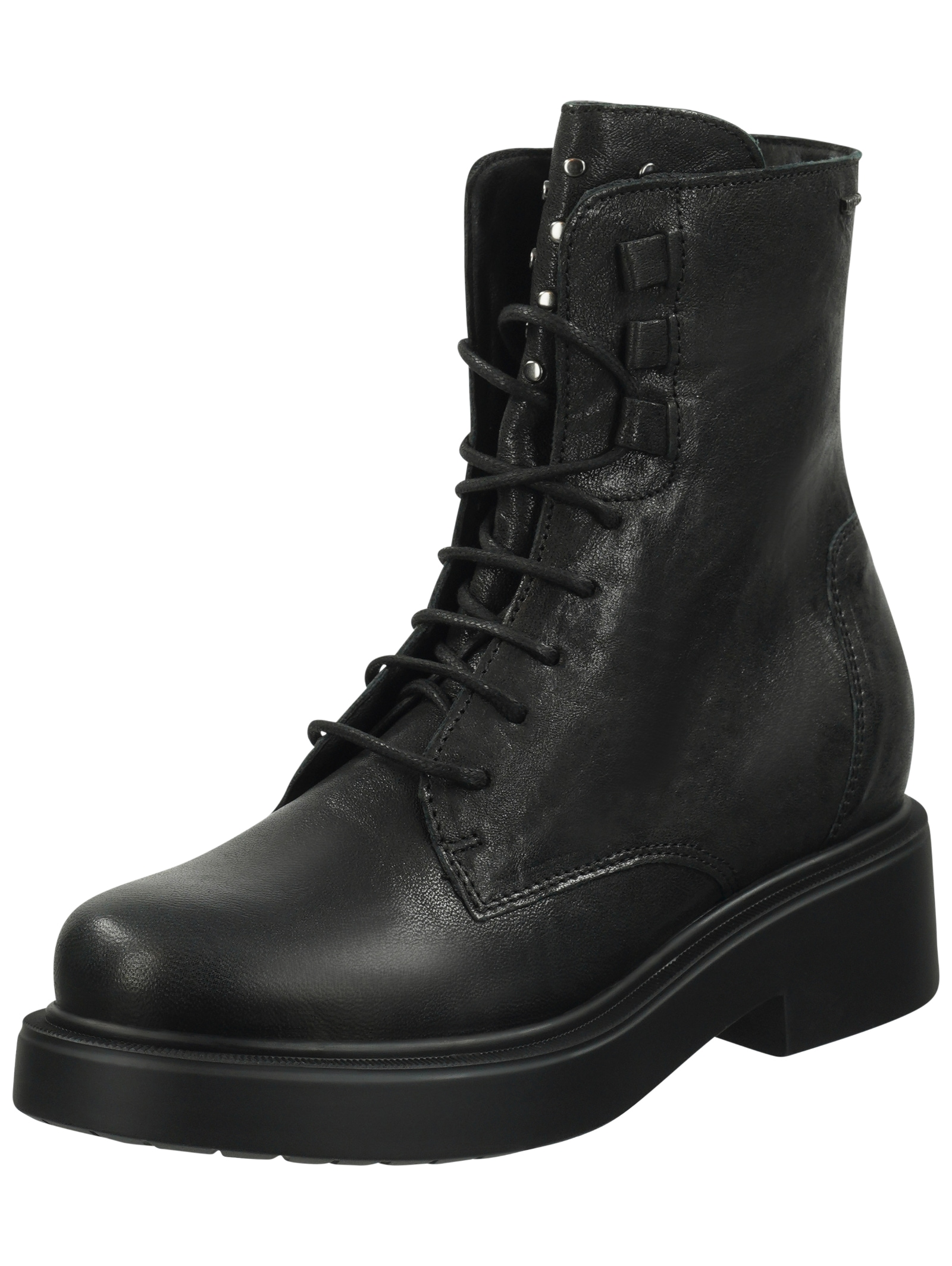 Schnürstiefelette IGI & CO "IGI & CO Stiefelette Leder", Damen, Gr. 41, schwarz, Leder, Schuhe