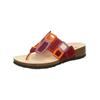 Zehentrenner THINK "Think Zehensteg Nappaleder", Damen, Gr. 41, rot, pink, Nappaleder, casual, Schuhe