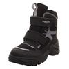 Winterboots SUPERFIT "SNOW MAX WMS: weit", Kinder, Gr. 30, grau (schwarz, hellgrau), Synthetik, Textil, sportlich, Schuhe, Snowboots für breite Füße geeignet, Größenschablone zum Download