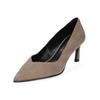 Pumps PETER KAISER "Peter Kaiser Pumps Veloursleder", Damen, Gr. 38, grau (taupe), Veloursleder, casual, Schuhe
