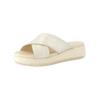 Pantolette PAUL GREEN "Paul Green Pantoletten Leder", Damen, Gr. 39, grau (platin), Leder, casual, Schuhe