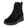 Schnürstiefelette IGI & CO "IGI & CO Stiefelette Leder", Damen, Gr. 41, schwarz, Leder, casual, Schuhe