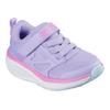 Sneaker SKECHERS "GO RUN ELEVATE 2.0", Kinder, Gr. 21, lila (lavendel), Lederimitat, Textil, kontrastfarbene Details, sportlich, Schuhe, Freizeitschuh mit Klettverschluss, Größenschablone zum Download