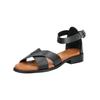 Riemchensandale PAVEMENT "Pavement Sandalen Leder", Damen, Gr. 38, schwarz (schwarz, braun), Leder, casual, Schuhe