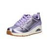 Sneaker SKECHERS "Skechers Sneaker Leder", Damen, Gr. 41, lila (violett), Leder, casual, Schuhe