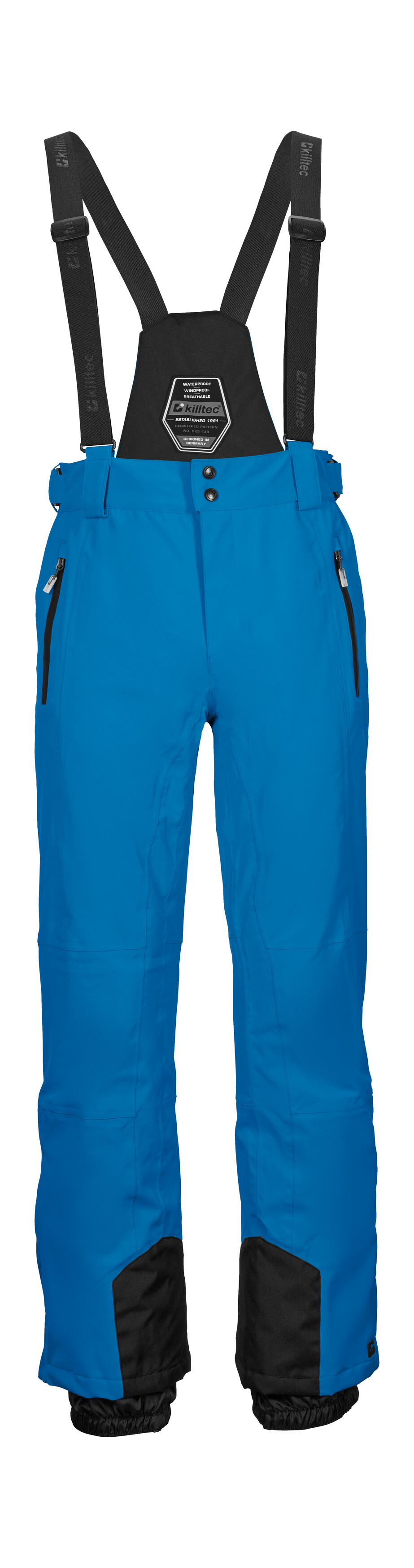 Skihose KILLTEC "KSW 100 ENOSH MN SKI PNTS", Herren, Gr. XL, Normalgrößen, blau (sky), Oberstoff: 100% Polyester, Futter: 100% Polyester, Füllung: 100% Polyester (recycelt), Hosen, Wind- und wasserdichte Skihose, verstellbar, mit Schneefängen Image