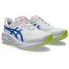 Laufschuh ASICS "NOVABLAST 5 ATC", Gr. 48, weiß (weiß, tuna blau), Textil, sportlich, Schuhe, Asics Track Club Edition