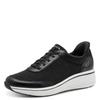 Slip-On Sneaker TAMARIS, Damen, Gr. 36, schwarz, Textil, Lederimitat, sportlich, Schuhe, Keilabsatz, Schlupfschuh, Freizeitschuh in veganer Verarbeitung