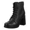 High-Heel-Stiefelette FLY LONDON "Fly London Stiefelette Leder", Damen, Gr. 40, schwarz, Leder, casual, Schuhe