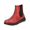 Stiefelette SOFTINOS "softinos Stiefelette Leder/Textil", Damen, Gr. 40, rot (rot, schwarz), Leder, Textil, casual, Schuhe