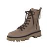 Schnürstiefelette PAUL GREEN "Paul Green Stiefelette Nubukleder", Damen, Gr. 38,5, beige, Nubukleder, casual, Schuhe