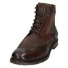 Schnürboots BUGATTI, Herren, Gr. 40, braun, Leder, Basic, Schuhe, Stiefel, Anzugschuh, Boots mit eleganter Flügelkappe