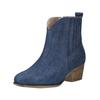 Stiefelette GABOR COMFORT "Gabor Comfort Stiefelette Textil", Damen, Gr. 39, blau (jeans), Textil, casual, Schuhe