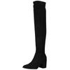 Overkneestiefel STEVE MADDEN "STEVE MADDEN Stiefel Textil", Damen, Gr. 38, schwarz, Textil, casual, Schuhe