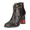 High-Heel-Stiefelette LAURA VITA "LAURA VITA Stiefelette Leder/Textil", Damen, Gr. 37, braun (cafe), Leder, Textil, casual, Schuhe