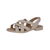 Riemchensandale CAPRICE "Caprice Sandalen Nappaleder", Damen, Gr. 39, weiß (sanftes weiß), Nappaleder, casual, Schuhe