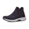 Chelseaboots GABOR ROLLINGSOFT, Damen, Gr. 42, blau (nachtblau), Veloursleder, Elastischer Einsatz, sportlich, Schuhe, Plateau, High Top-Sneaker, Schnürschuh mit Grip-Profil