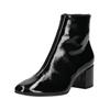 Stiefelette HÖGL "Högl Stiefelette Leder", Damen, Gr. 38, schwarz (schwarz lack), Leder, casual, Schuhe