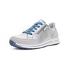 Sneaker ARA "Ara Sneaker Leder", Damen, Gr. 39, grau, Leder, casual, Schuhe