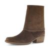 Westernstiefelette GABOR, Damen, Gr. 42, braun (cognac), Veloursleder, unifarben, modisch, Schuhe, Cowboyboots, Westernstiefel mit Best Fitting-Ausstattung