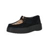 Schnürschuh CLARKS "Clarks Halbschuhe Veloursleder", Damen, Gr. 38, braun (leopard), Veloursleder, casual, Schuhe