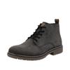 Schnürstiefelette RIEKER, Herren, Gr. 40, braun (dunkelgrau, braun), Nubukleder, klassisch, Schuhe, Schnürboots, Workerboots, Profilsohle, mit Anziehlasche