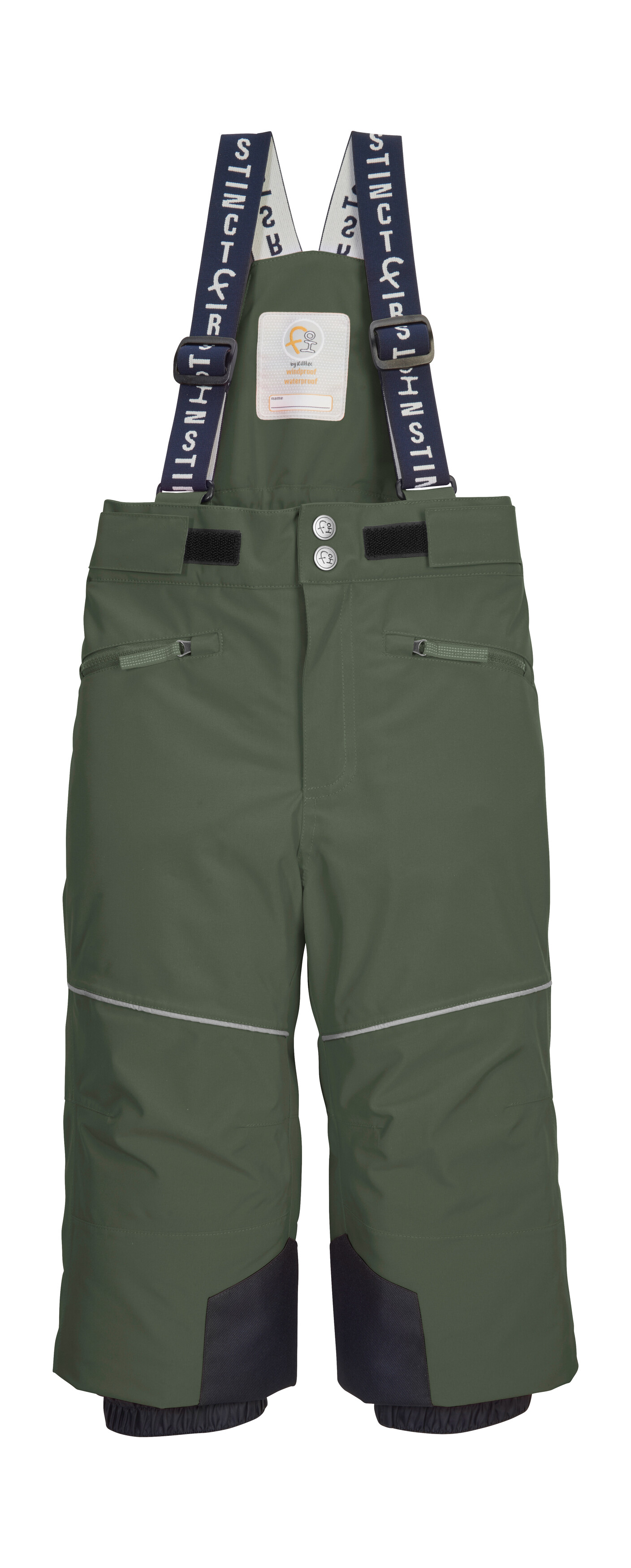 Skihose "FISW 48 MNS SKI PNTS", Kinder, Gr. 122/128, Normalgrößen, grün, Oberstoff: 100% Polyester, Futter: 100% Polyester, Füllung: 100% Polyester, FIRST INSTINCT BY KILLTEC, Hosen, Wasser- und winddichte Schneehose mit Grow-Up-Funktion und PFAs-frei Image