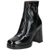 High-Heel-Stiefelette NERO GIARDINI "Nero Giardini Stiefelette Nappaleder", Damen, Gr. 38, schwarz (schwarz lack), Nappaleder, casual, Schuhe
