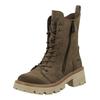 Schnürstiefelette MUSTANG SHOES "Mustang Shoes Stiefelette Lederimitat", Damen, Gr. 39, erde, Lederimitat, casual, Schuhe