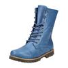 Schnürstiefel ANDREA CONTI "Andrea Conti Stiefel Leder", Damen, Gr. 37, blau (jeans), Leder, casual, Schuhe