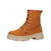 Schnürstiefelette KICKERS "Kickers Stiefelette Leder", Kinder, Gr. 39, braun (camel), Leder, casual, Schuhe
