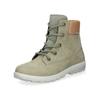 Schnürstiefelette RICOSTA "Ricosta Stiefelette Leder/Textil", Kinder, Gr. 33, braun (grün, braun), Leder, Textil, casual, Schuhe