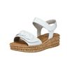 Keilsandalette GABOR "Gabor Sandalen Nappaleder", Damen, Gr. 40, weiß, Nappaleder, casual, Schuhe