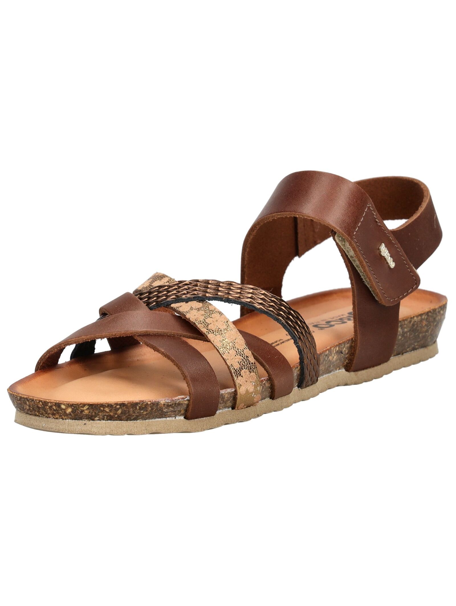 Riemchensandale IGI & CO "IGI & CO Sandalen Leder", Damen, Gr. 37, braun (cognac), Leder, Schuhe Riemchensandale