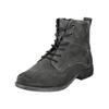 Schnürstiefelette JOSEF SEIBEL "Josef Seibel Stiefelette Veloursleder", Damen, Gr. 40, grau (dunkelgrau), Veloursleder, casual, Schuhe