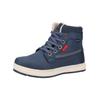 Schnürstiefelette KICKERS "Kickers Stiefelette Lederimitat", Kinder, Gr. 33, blau, Lederimitat, casual, Schuhe
