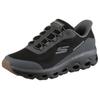 Slip-On Sneaker SKECHERS "GLIDE-STEP SOLE", Herren, Gr. 41, schwarz (schwarz, grau), Textil, Synthetik, casual, Schuhe, Schlupfschuh, Freizeitschuh, Trainingsschuh mit praktischem Gummizug