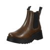 Stiefelette FLY LONDON "Fly London Stiefelette Leder/Textil", Damen, Gr. 40, grün (oliv), Leder, Textil, casual, Schuhe