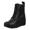 Schnürstiefelette FLY LONDON "Fly London Stiefelette Leder", Damen, Gr. 42, schwarz, Leder, casual, Schuhe