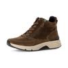 Keilsneaker GABOR ROLLINGSOFT, Damen, Gr. 40, braun (cognac, leo), Veloursleder, Glattleder, unifarben mit Farbeinsatz, sportlich, Schuhe, Freizeitschuh, Schnürschuh, Schnürboots mit herausnehmbarem Fußbett