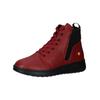Schnürstiefelette SOFTINOS "softinos Stiefelette Leder", Damen, Gr. 39, rot (rot, schwarz), Leder, casual, Schuhe